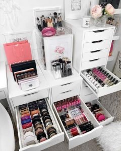 how to konmari your makeup collection