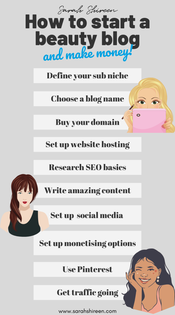 how to start a beauty skincare blog